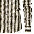 thumbnail image 5 of RongHuan Striped Shirts for Men Fashion Long Sleeve Button Down Shirt Business Casual Daily Work T-Shirt, 5 of 5