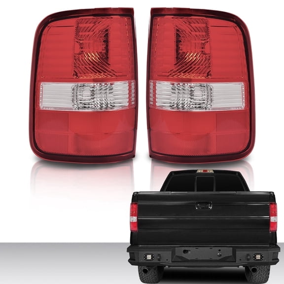 PIT66 Tail Lights Rear Lights Brake Lamps Driver and Passenger Side Fit for Ford F150 Lariat XL Body Style 2004/ Fit F150 King Ranch, Lariat, XL 2005-2006