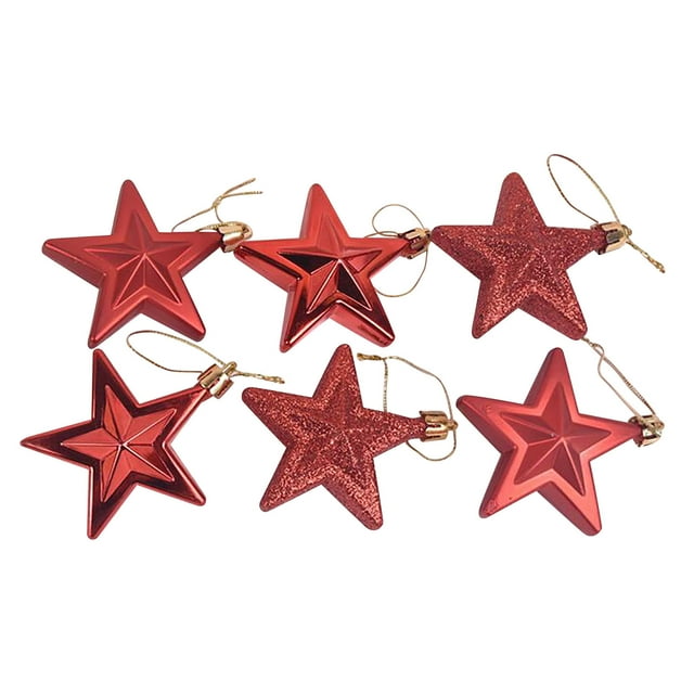 Christmas Tree in A Box Christmas Decorations Christmas Tree Decorations 7Cm Christmas Five-Pointed Star Christmas Decorations Tree Ornaments Christmas Tree Decorations Ornaments
