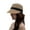Khaki, variant on Sun Hat Sun Protection Wide Brim Windproof Anti-UV Adjustable Bee Decoration Hand Weaving Sun Visor Hat Daily Accessory