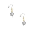 thumbnail image 2 of Delight Jewelry Silvertone Antiqued Four Leaf Clover Gold Tone Infinity French Earrings, 2 of 4