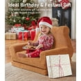 thumbnail image 4 of little dove 2-in-1 Kids Couch, Extra Wide Soft Toddler Couch Fold Out, Convertible Kids Sofa to Lounger, Comfy Toddler Chair, Kid Furniture for Playroom, Ideal Gifts for Boys & Girls, Bear, 4 of 8