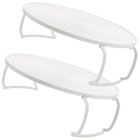 2 Pcs Shelf Strainer Layered Food Storage Rack Microwave Oven Rack Dumplings Steamer Micro Dish Tray Microwave Oven Tray