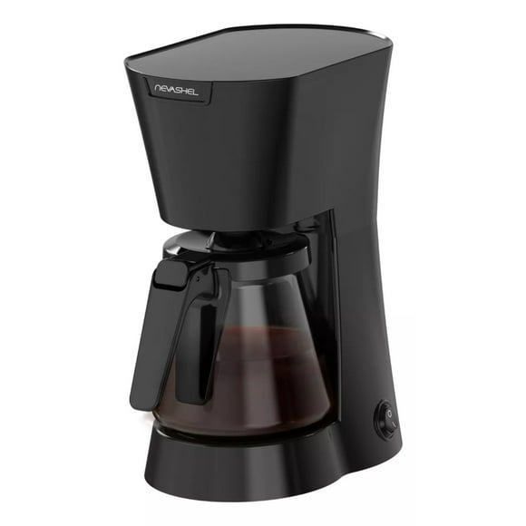 Cafetera de Goteo Nevashel AD-17 para 5 Tazas 750 ml Filtro Permanente Reutilizable Diseño Compacto y Elegante Color Negro Ideal para Hogar u Oficina Fácil de Usar y Limpiar