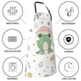 thumbnail image 5 of Goofa Frog and Mushrooms Printed Waterproof Apron 33" Chef Aprons for Men Heavy Duty Chemical Work Apron Adjustable Bib Apron, 5 of 9