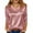 Pink#2122402, variant on Hearthz Silk Satin Blouses for Women Dressy Casual V Neck Women's Tops 3/4 Sleeve Loose Basic Shirt Velour Blouse Solid Holiday Party Outfits