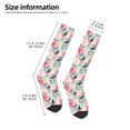 thumbnail image 5 of Daiia Sports Socks Roses and Butterflies Printed Novelty Crew Socks for Men Women Knee High Socks Cotton Socks Soft & Breathable Support Unisex Socks, 5 of 9