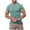 Green, variant on Man Solid Color Casual Fashion V-neck Short Sleeves Top Pink XXL