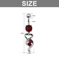 thumbnail image 2 of Nuevo Ombligo Stud de acero inoxidable Unisex con incrustaciones de diamante colgante ombligo, 2 of 5