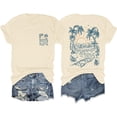 thumbnail image 4 of XIAOCHA Womens Tree Beach Graphic T Shirt Short Sleeve Front Back Print Casual Tops, 4 of 4