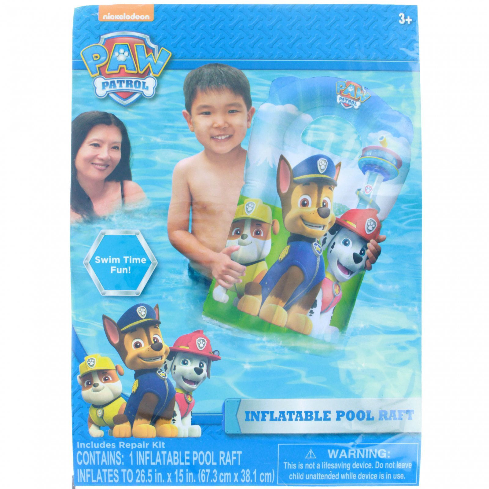 Paw Patrol Character 3 Ring Children Kids Official Inflatable Play Pool 100cm 