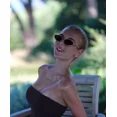 thumbnail image 1 of New MIU MIU Sunglasses Gold Metal Geometric Hexagon Gray Lens MU 56ZS Authentic, 1 of 6