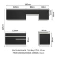 thumbnail image 3 of Cocina Integral Completa Madesa Glamy 260cm Blanco/Negro, 3 of 5