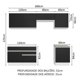 thumbnail image 3 of Cocina Integral Completa Madesa Glamy 260cm Blanco/Negro, 3 of 5