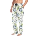 thumbnail image 2 of FORMRS Mens Pajama Pants with Pockets Sleepwear Lounge Bottoms Sizes S-2XL, Light Floral Pattern, 2 of 7