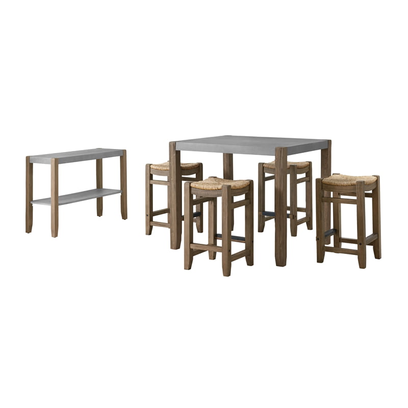 4 Stools And Side Buffet Table, How To Add Height A Buffet Table