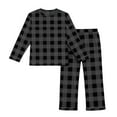 thumbnail image 2 of vdgthytj Kids Pajama Sets Sleepwear Casual Soft Plaid Long Sleeve Tops and Pants 2 Piece Outfits Loungewear, 2 of 8