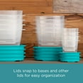 thumbnail image 2 of Recipientes Rubbermaid para almacenamiento de alimentos, 38 piezas, transparentes/azules, 2 of 6