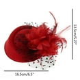 thumbnail image 4 of Necvior Hair Accessories Fashion Women Fascinator Cocktail Tea Party Hat Wedding Headwear with Veil Flower, 4 of 9