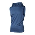 thumbnail image 6 of Bosfbaoi Men's Sleeveless Hooded T-shirts Solid Color Athleisure Tank Tops Lightweight Breathable Tops, 6 of 7