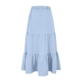 thumbnail image 5 of Zshosam Womens Midi Length Skirt Casual Flowy A Line Skirts with Pockets(Light Blue,XXL), 5 of 6