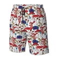 thumbnail image 6 of Uemuo Colorful Mushrooms (2) Pattern Men's Swim Trunks Hawaiian Beach Bathing Suit Swimsuits Beach Quick-Dry Shorts with Pockets-Medium, 6 of 9