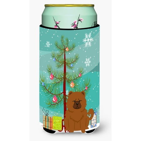 

Carolines Treasures BB4267TBC Merry Christmas Tree Chow Chow Red Tall Boy Beverage Insulator Hugger Tall Boy