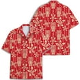 thumbnail image 2 of Tropical Black Cat Hawaiian Shirts for Men Women, Funny Black Cat Short Sleeve Button Down Shirt, 2 of 7
