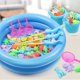 thumbnail image 3 of Juego de pesca con piscina inflable para niños, caña de pescar magnética, juguetes interactivos de agua para niños y niñas, regalo de cumpleaños, 3 of 4