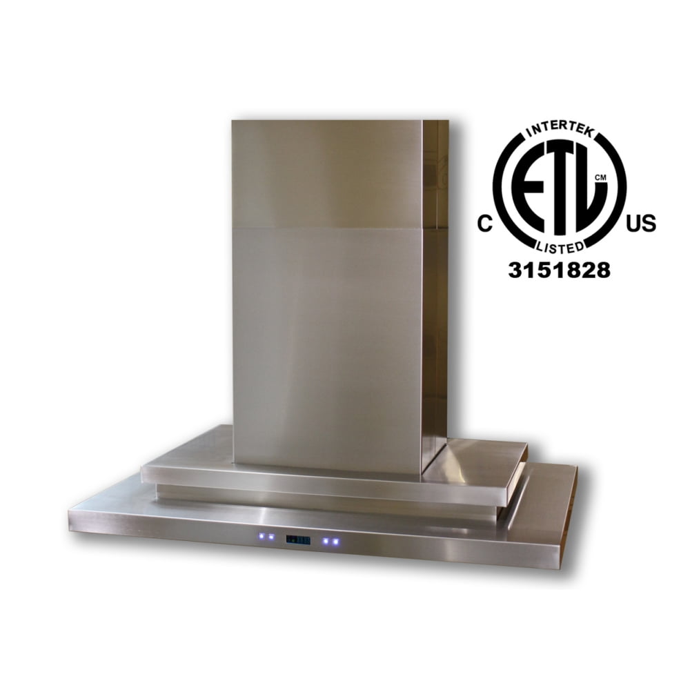 CAVALIERE 36" Island Mounted Stainless Steel Kitchen Range Hood 900 CFM