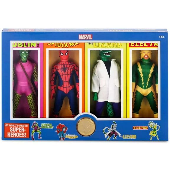 Marvel World's Greatest Super Heroes Green Goblin, The Amazing Spider-Man, The Lizard & Electro Action Figure 4-Pack