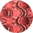 thumbnail image 1 of Ahgly Company Indoor Round Abstract Red Modern Area Rugs, 7' Round, 1 of 4