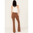 thumbnail image 3 of Rock & Roll Denim Women's And High Rise Reversible Button Bargain Bell Flare Brown 28W x 32L, 3 of 4