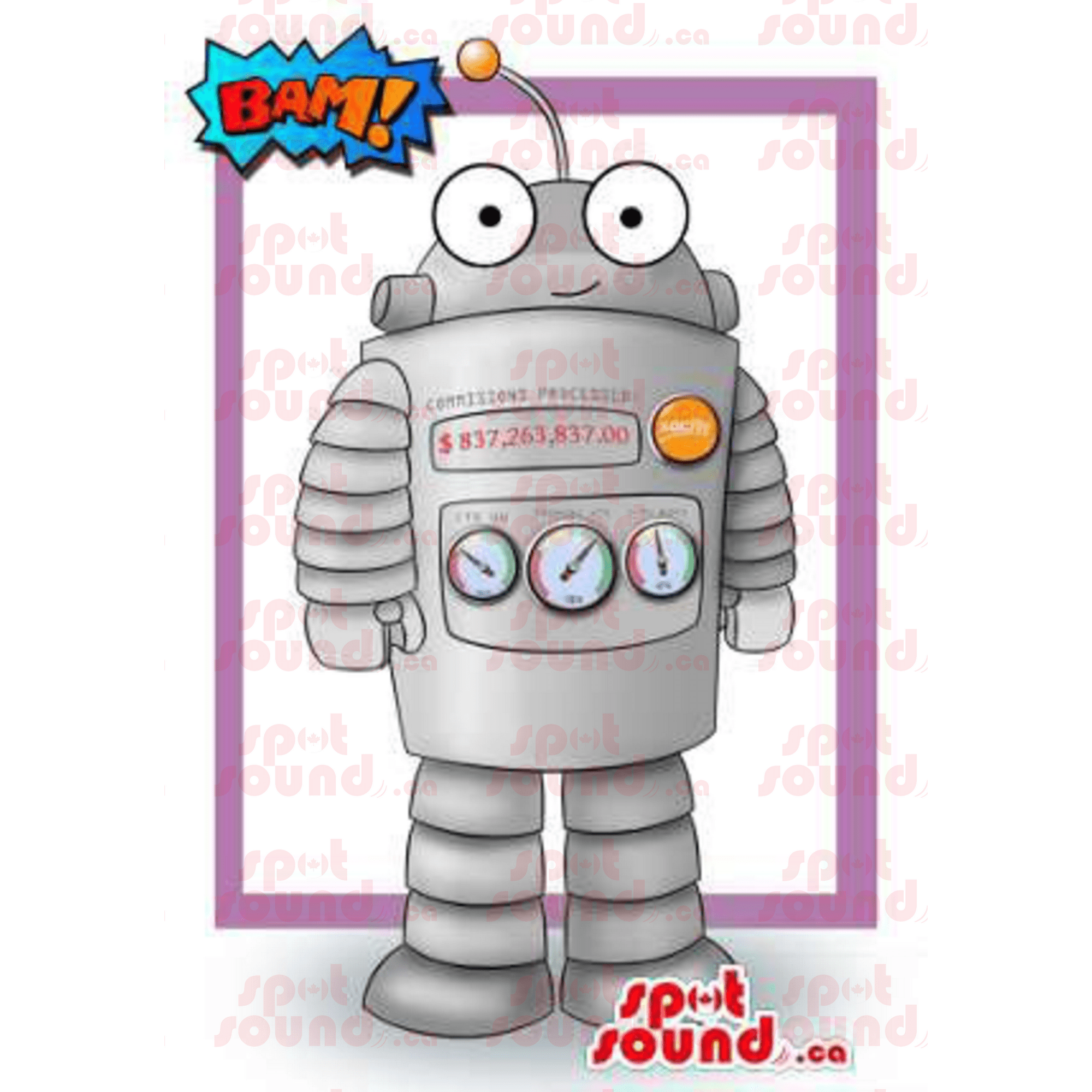 Cute Robot SPOTSOUND Mascot Drawing With Peculiar Round Cartoon Eyes - Garbage | Walmart Canada Cute Robot SPOTSOUND Mascot Drawing With Peculiar Round Cartoon Eyes - Garbage | Walmart Canada