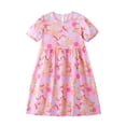 thumbnail image 5 of Kids Cotton Puff Sleeve Floral Princess Dress, Short Sleeve Summer Girls Casual Daily Outfit Dresses for Little Girls 5-15 Years Multicolor C 11-12 Years, 5 of 5