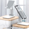 thumbnail image 3 of Adjustable Stand for Desk Foldable Desktop Phone Holder Non Slip Cradle Dock for All Smartphones Tablets, 3 of 8