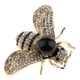 thumbnail image 1 of Broche de abeja con cristales de imitación y perlas sintéticas. Negro, 1 of 9