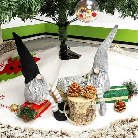 Handmade Santa Tomte Gnome, Plush Figurines Toy Christmas Tree Hanging Decorations, Winter Table