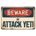 thumbnail image 1 of SignMission Z-D-3.5-BW-Attack Yeti Attention à Attack Yeti Panneau Rustique, 1 of 4