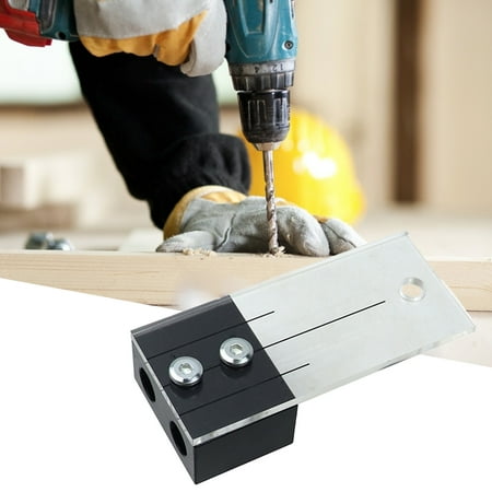 

XWQ Hole Positioner Wear-resistant Quick Punching Straight Hole Pocket Hole Jig Drill Kit for Woodworking