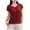 Wine-03, variant on Perfectbot V Neck T Shirts for Women Short Sleeves Ribbed Knit Basic Tops Solid Casual Blouse