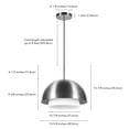 thumbnail image 5 of Evelyn&Zoe 15" Brushed Nickel Metal/Glass Pendant, 5 of 7