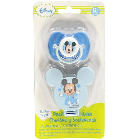 Disney Mickey Mouse "Starry Mickey" Pacifier & Clip Set