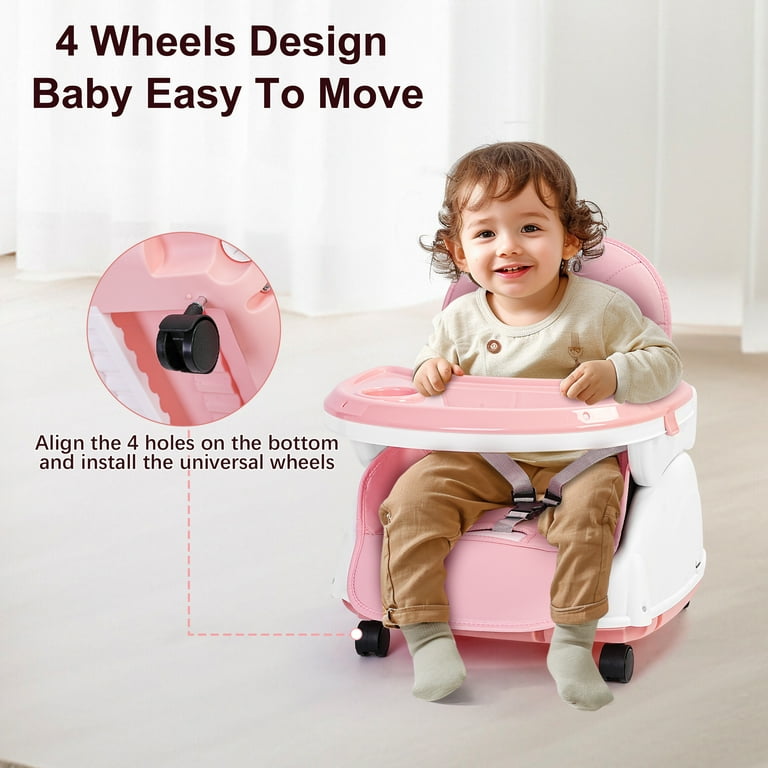Minikid 5-in-1 High Chair, Convertible Adjustable Booster