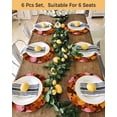 thumbnail image 4 of 13 Inch Round Placemats Set of 4, Pink Pumpkin Fall Non Slip Heat Insulation PP Table Mats, Thanksgiving Maple Leaves Farmhouse Washable Place Mats for Kitchen Dining Party Table Decor, 4 of 7