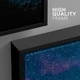 thumbnail image 4 of wall26-3 Panel Framed Canvas Wall Art - Majestic Landscape Under Starry Sky at Night - Giclee Print Gallery Wrap Modern Home Art Ready to Hang - 16"x24"x3 BLACK, 4 of 5