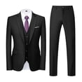 thumbnail image 1 of Cloudstyle Men's 3Pcs Business Professional Casual Daily Slim Fit One Button Suit Set (Blazer + Vest + Pants), 1 of 5