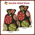 thumbnail image 3 of XMXT Christmas Drawstring Gift Bags, Christmas Balls Pattern Wrapping Sacks Candy Packing Bag Party Decorations Favor Bags, S, 3 of 8