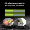 thumbnail image 2 of Naiovety 2 bandas reflectantes, brazalete elástico, pulsera, correas para piernas y tobillos, cinta reflectora de seguridad, correas para correr de Ciclismo Naiovety OD2737-00B, 2 of 6