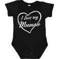 thumbnail image 3 of Inktastic I Love My Meemaw in White Chalk Heart Boys or Girls Baby Bodysuit, 3 of 5